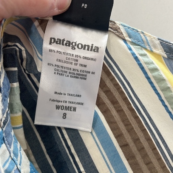 Patagonia Netty Dress striped tank seersucker sundress women’s size 8 - Picture 10 of 11